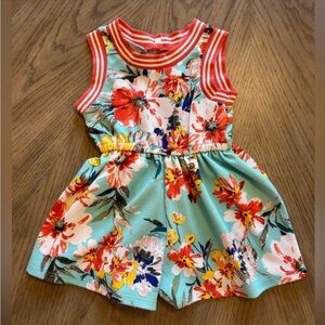 Bonnie Jean toddler floral shorts jumper size 4T